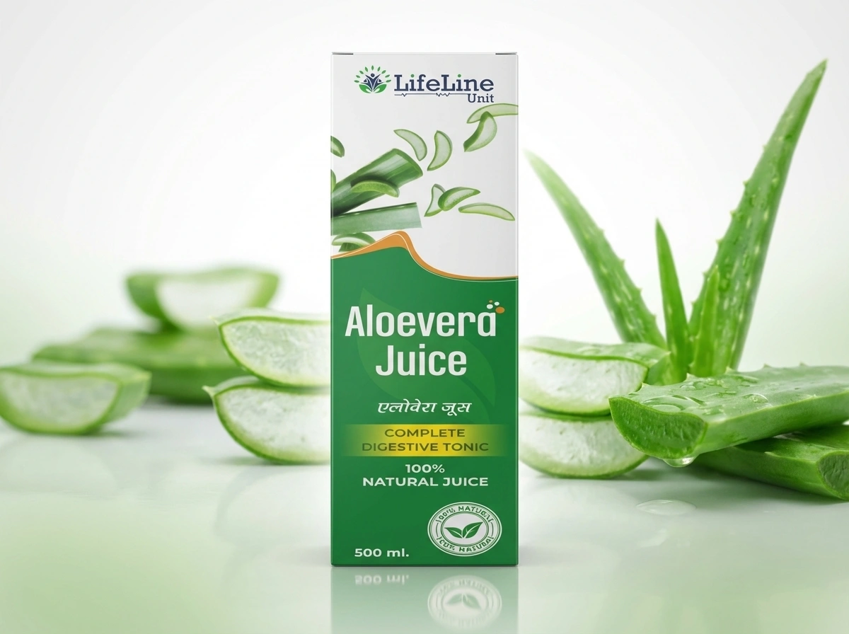 Life Line Unit Aloevera Juice Complete Digestive Tonic 100% Natural Juice Matubat 500 Ml